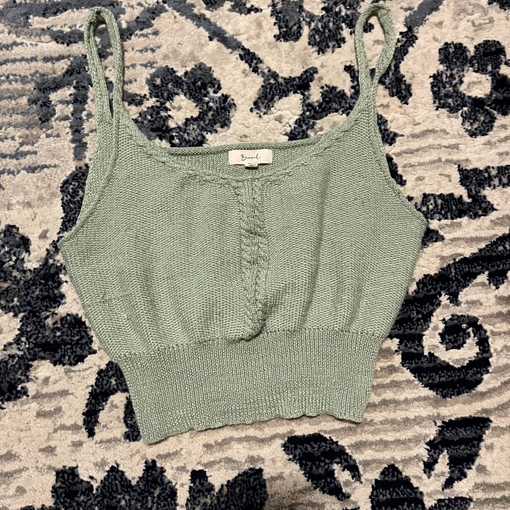 Green Crochet Tank (L)